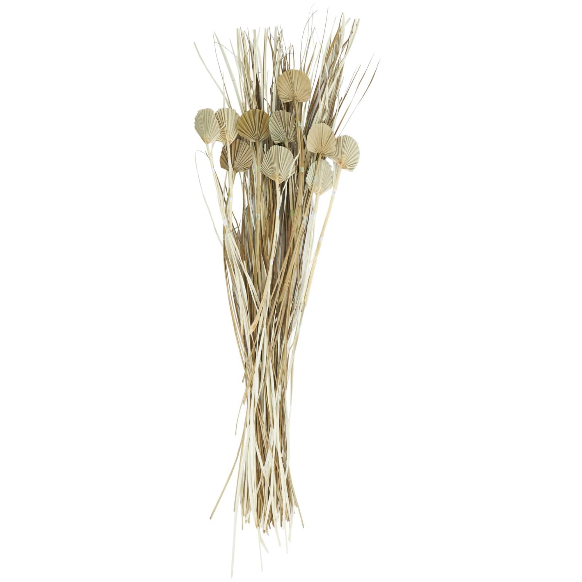 4.75ft. Brown Dried Plant Palm Leaf Natural Foliage with Grass